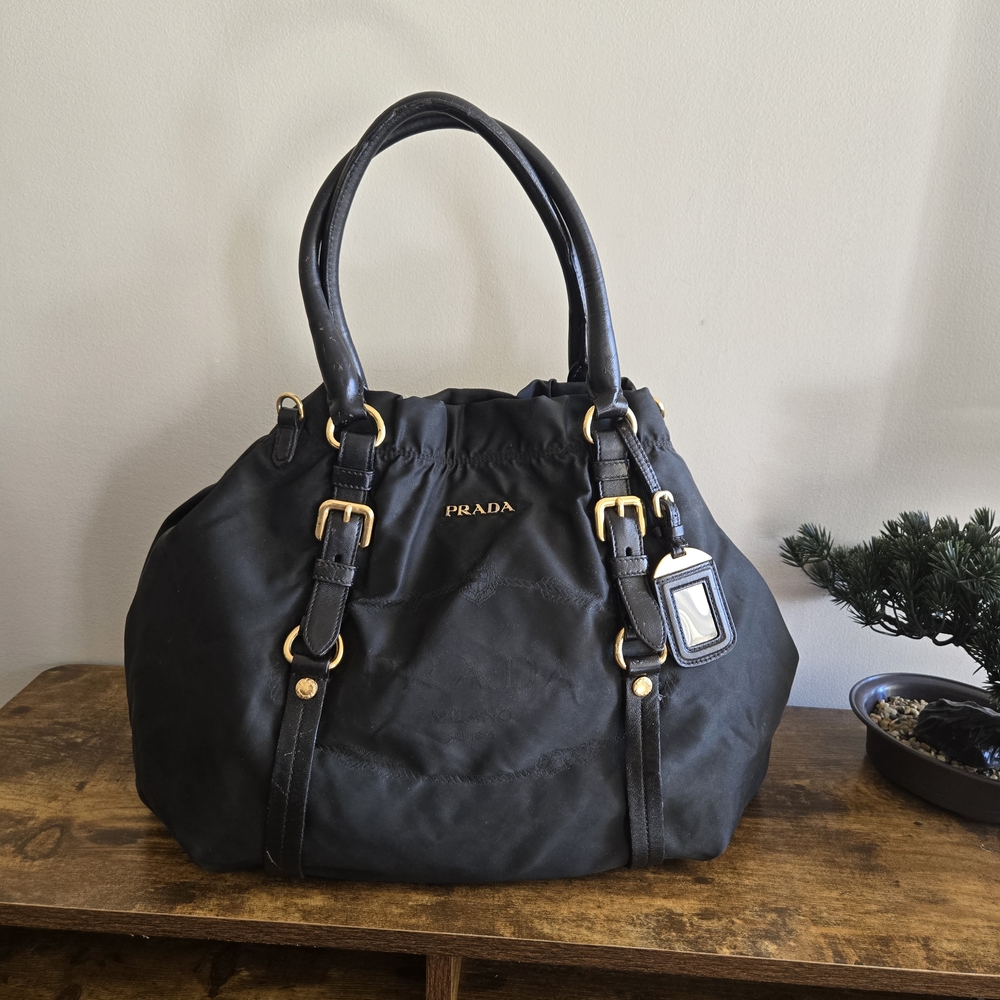 Prada Hobo Black Women's Bag Authentic - Picture 3 of 16